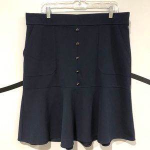 XL NYCC Navy mermaid flare skirt w/ pockets